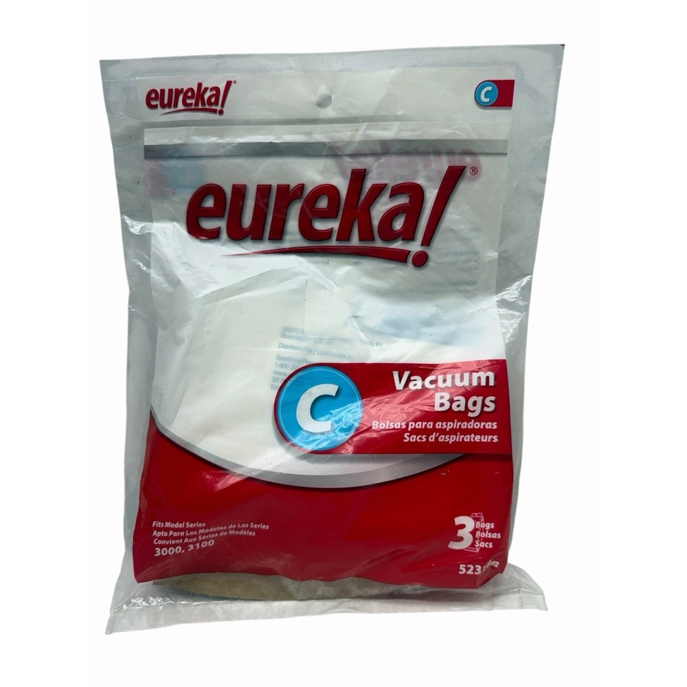Genuine Eureka C Vacuum Bags 52318B OEM 3 Pack Fits 3000 & 3100 Series NOS